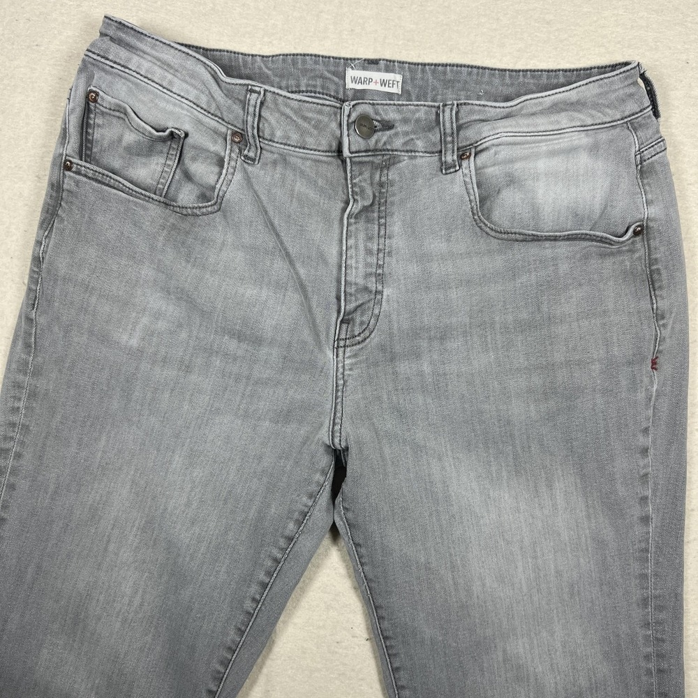 Warp + Weft Jeans Mens 38x33‎ Gray ORD Chicago Straight Smoke Denim Pants